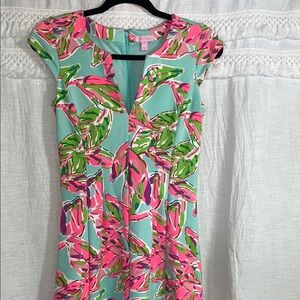 Lilly Pulitzer Tropical Pink and Green Dress